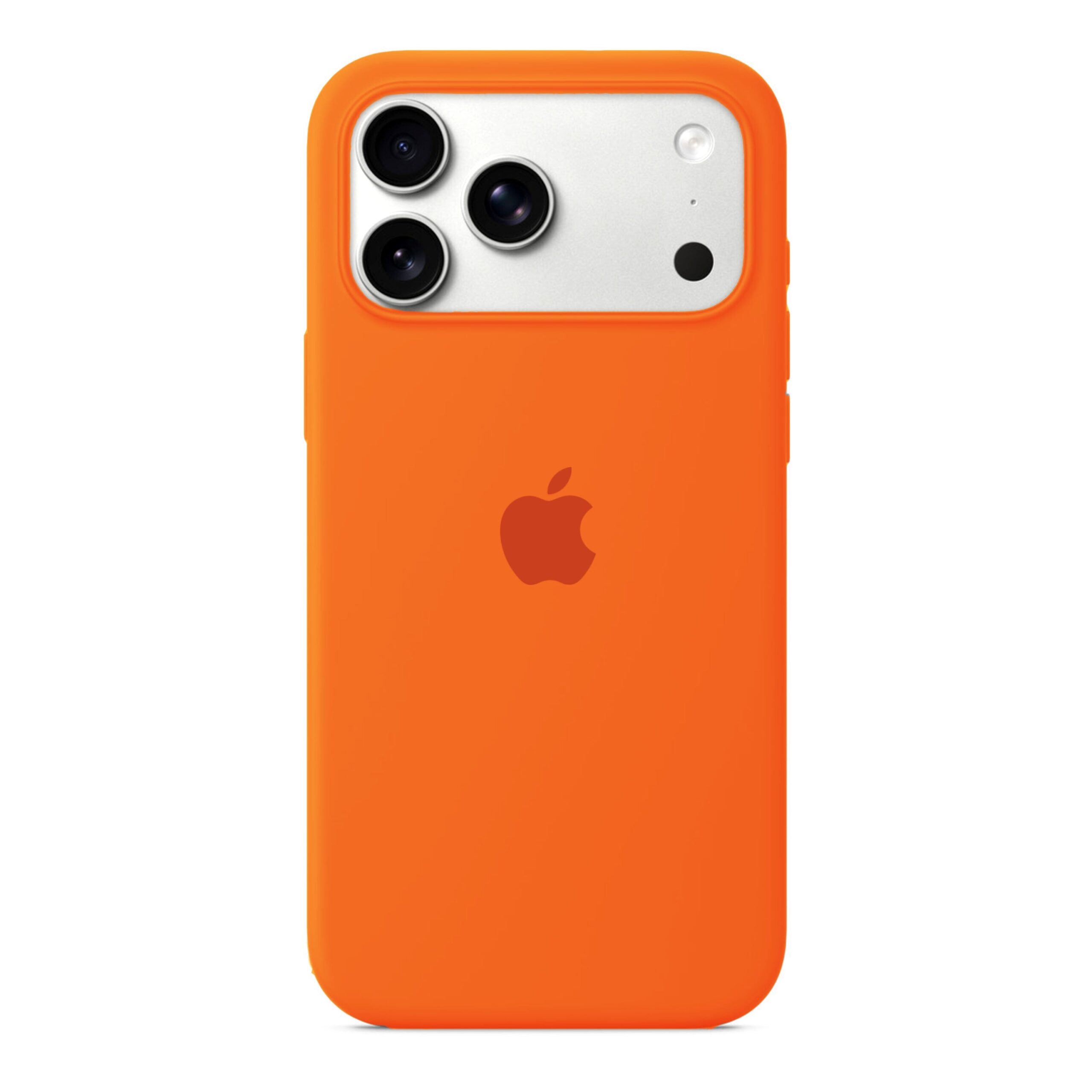Husa Silicon pentru iPhone 17 Pro, Orange