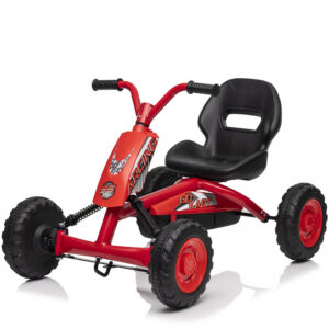 Kart cu pedale, Kinderplay ArcSpring, pentru copii intre 2 si 6 ani, rosu