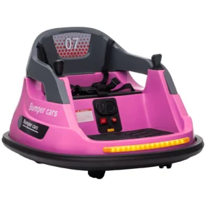 Kinderplay Bumper, masinuta busitoare electrica pentru copii, 12V 70W, telecomanda inclusa, roz pal