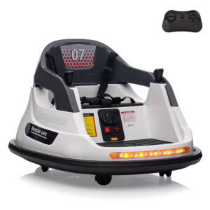 Kinderplay Bumper, masinuta busitoare electrica pentru copii, 12V 70W, telecomanda inclusa, Alba