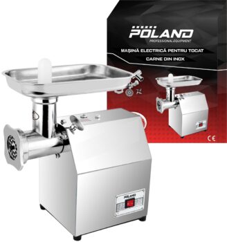 Masina electrica de macinat carne, 150kg/ora, 1500W, inox, Poland B8102