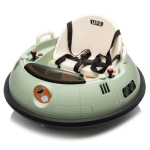 Masinuta busitoare cu telecomanda, Kinderauto UFO 360, 80W 12V, culoare verde