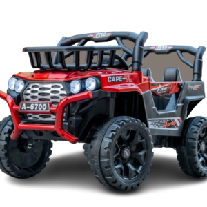 Masinuta electrica pentru copii intre 2 si 4 ani, 4×4, Kinderauto CAPE-X, 100W, 12V, scaun tapitat, rosie