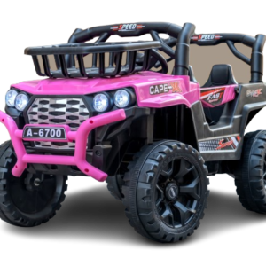 Masinuta electrica pentru copii, 4×4, Kinderauto CAPE-X, 100W, 12V, telecomanda, scaun tapitat, roz