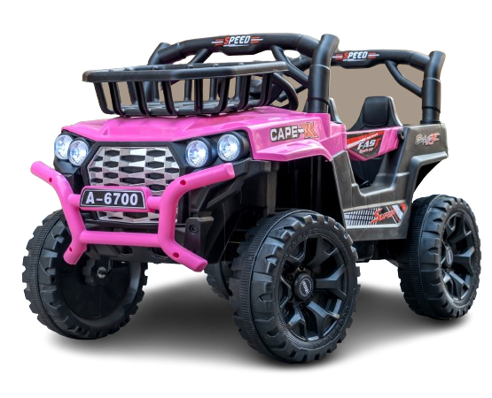 Masinuta electrica pentru copii, 4x4, Kinderauto CAPE-X, 100W, 12V, telecomanda, scaun tapitat, roz