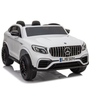 Masinuta electrica copii Mercedes GLC63s AMG, tractiune 4×4, 180W, 12V 14Ah, echipare premium, alba
