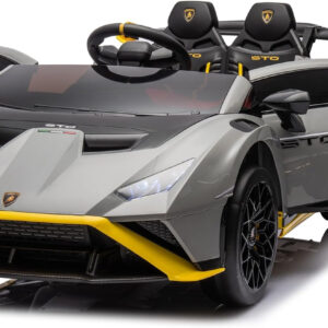 Masinuta electrica cu functie drift Lamborghini Huracan STO, putere 500W, 24V, bluetooth, gri