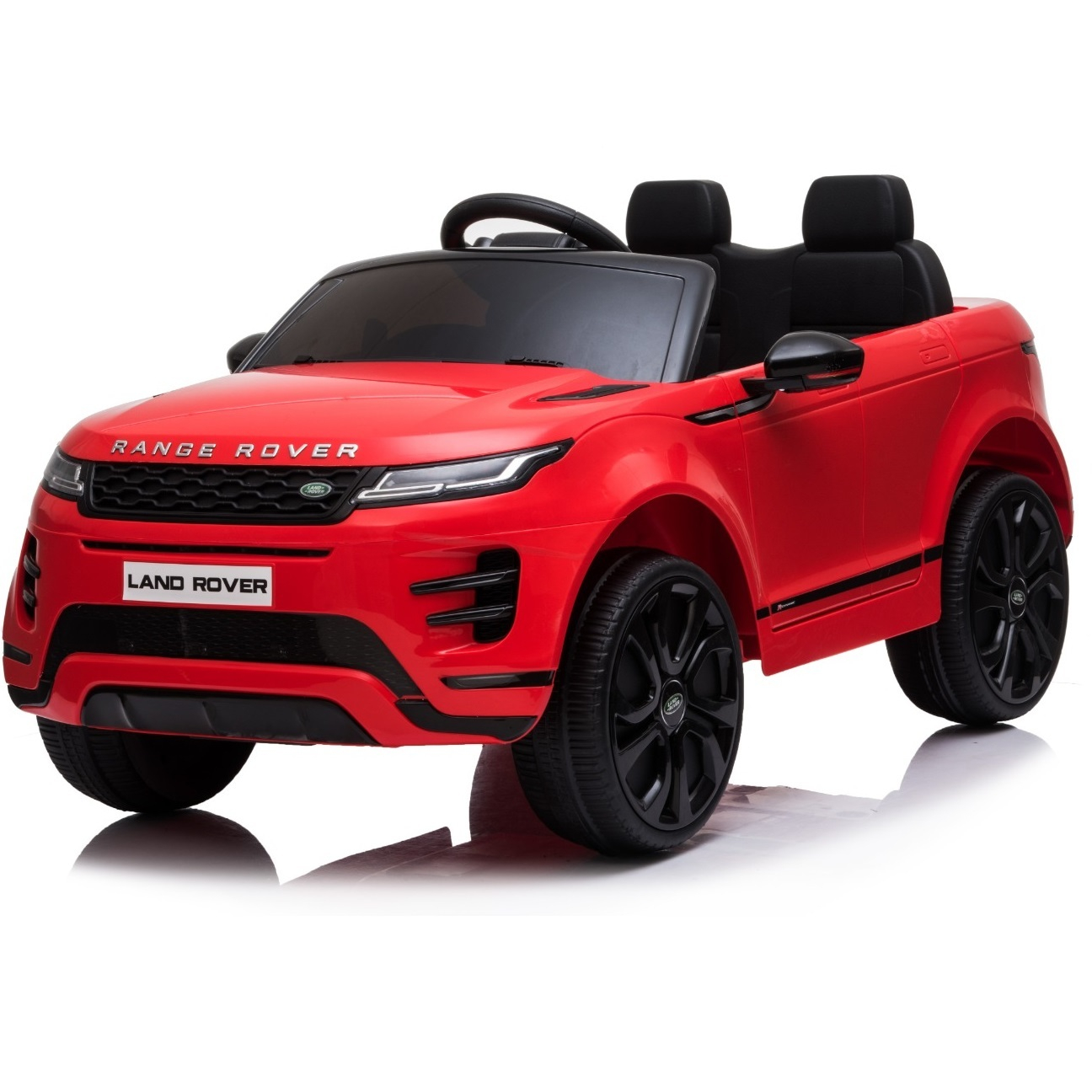 Masinuta electrica Range Rover, pentru copii 2-5 ani, 4x4, 140W-12V, roti moi, scaun tapitat, Premium, rosie