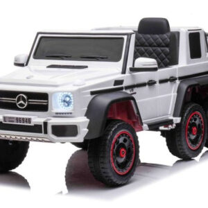 Masinuta electrica copii, Mercedes G63 6×6, 210W, 12V 10Ah, echipare Premium, alba