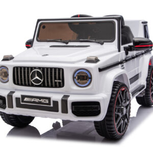 Masinuta electrica Mercedes G63 AMG 4×4, pentru copii 2-5 ani, 120W 12V, premium alb