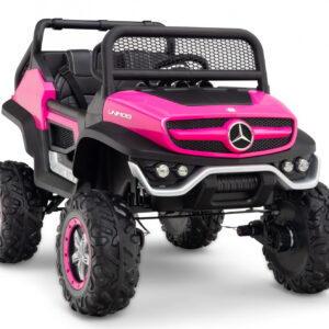 Masinuta electrica pentru 2 copii Mercedes UNIMOG 4×4 140W PREMIUM culoare Roz