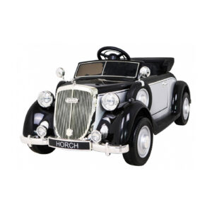 Masinuta electrica pentru copii Audi Horch 930V, putere 110W, echipare Premium, cu scaun pentru adult, negru cu argintiu
