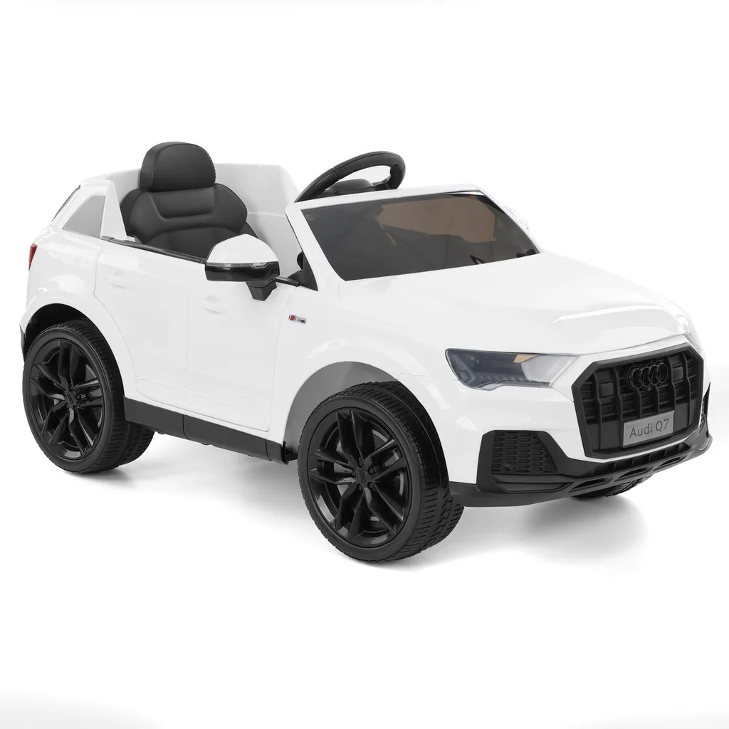Masinuta electrica pentru copii Audi Q7, 70W, 12V 10Ah, echipare standard, culoare alba