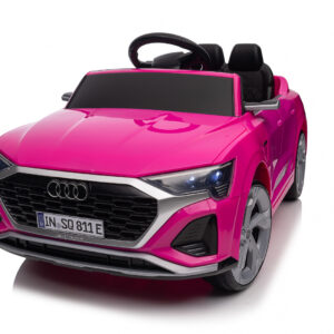 Masinuta electrica pentru fetite, Audi SQ8 70W 12V cu roti moi si scaun tapitat, telecomanda, roz