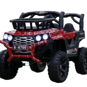 Masinuta electrica pentru copii, Kinderauto CAPE-X 4×4 100W, 12V, scaun tapitat, RED spider