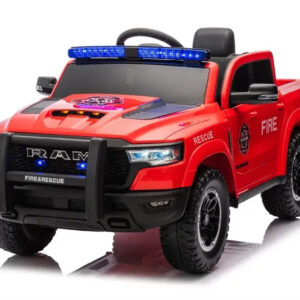 Masinuta electrica pompieri, DODGE RAM 1500 RHO, 140W, 12V 10Ah, echipata premium, rosie