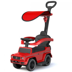 Masinuta premergator pentru copii, 2 in 1, Mercedes G350d cu parasolar, rosu