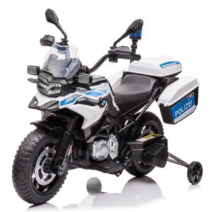 Motocicleta electrica de politie pentru copii, BMW F850 GS, 90W, 12V cu roti MOI  Polizei