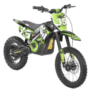 Motocicleta electrica pentru copii Kinderauto Motobike 35 1500W 48V roti 14 12, culoare verde