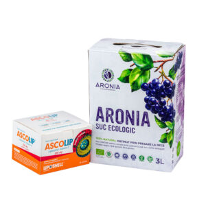 Pachet Promoțional – Vitamina C Lipozomală 500mg LIPOSHELL® + Suc de Aronia 3L