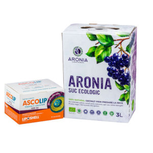 Pachet Promoțional – Vitamina C Lipozomală 1000 mg LIPOSHELL® + Suc de Aronia 3L