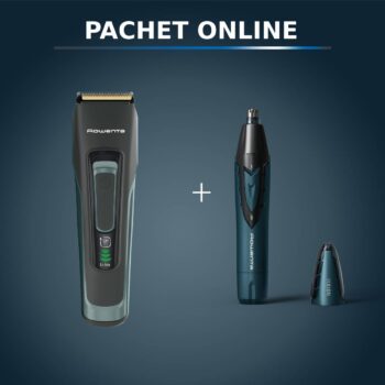 Pachet PROMO Aparat de tuns parul si barba Rowenta Advancer TN5224E0 & Trimmer pentru nas & urechi Rowenta Vision TN3011F0