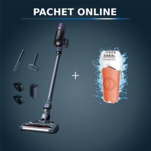 Pachet PROMO Aspirator vertical fără fir Rowenta  X-Pert 6.60 Essential RH6838WO & Epilator Rowenta Aqua Soft EP4920F0  4 accesorii