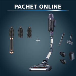 Pachet PROMO Aspirator vertical X-Pert 6.60 Essential RH6848WO si Peria rotativă cu aer cald Rowenta Ultimate Experience CF9620F0