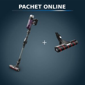 Pachet PROMO Aspirator vertical Rowenta X-Force Flex 9.60 Allergy RH2048WO & Cap de aspirare cu perie pentru parchet Rowenta ZR045010