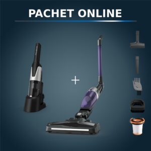 Pachet PROMO Aspirator vertical Rowenta X-TREM Compact 2 in 1 RH1238WO & Aspirator de mână Rowenta X-Touch AC9736WO