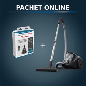 Pachet PROMO Aspirator fara sac Rowenta Compact Power Cyclonic RO3725EA & Perie turbo pentru aspirator Rowenta ZR900601