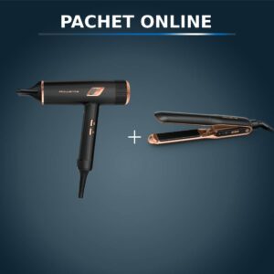 Pachet PROMO Uscător de păr Rowenta Ultimate Experience Maestria CV9920F0 & Placă de îndreptat părul Rowenta Ultimate Experience SF8120F0