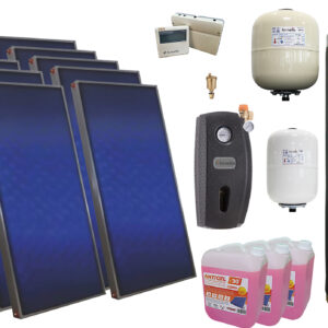 Pachet solar premium, presurizat, 10x panou plan Sunsystem PК SL FP 2.0, Boiler cu 2 serpentine Fornello SOL 1000 LT 2S, controller, vas expansiune solar, vas expansiune sanitar, grup pompare Fornello (pompa OHI), aerisitor 1/2, antigel