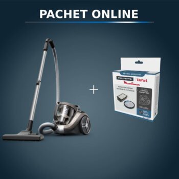 Pachet PROMO Aspirator fara sac Rowenta Compact Power XXL RO4B50EA & Kit de filtrare Rowenta ZR780000  compatibil RO48XX