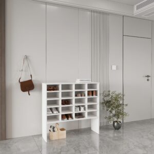 Pantofar Tisso, 20 Rafturi, Alb, 104 x 30 x 100 cm