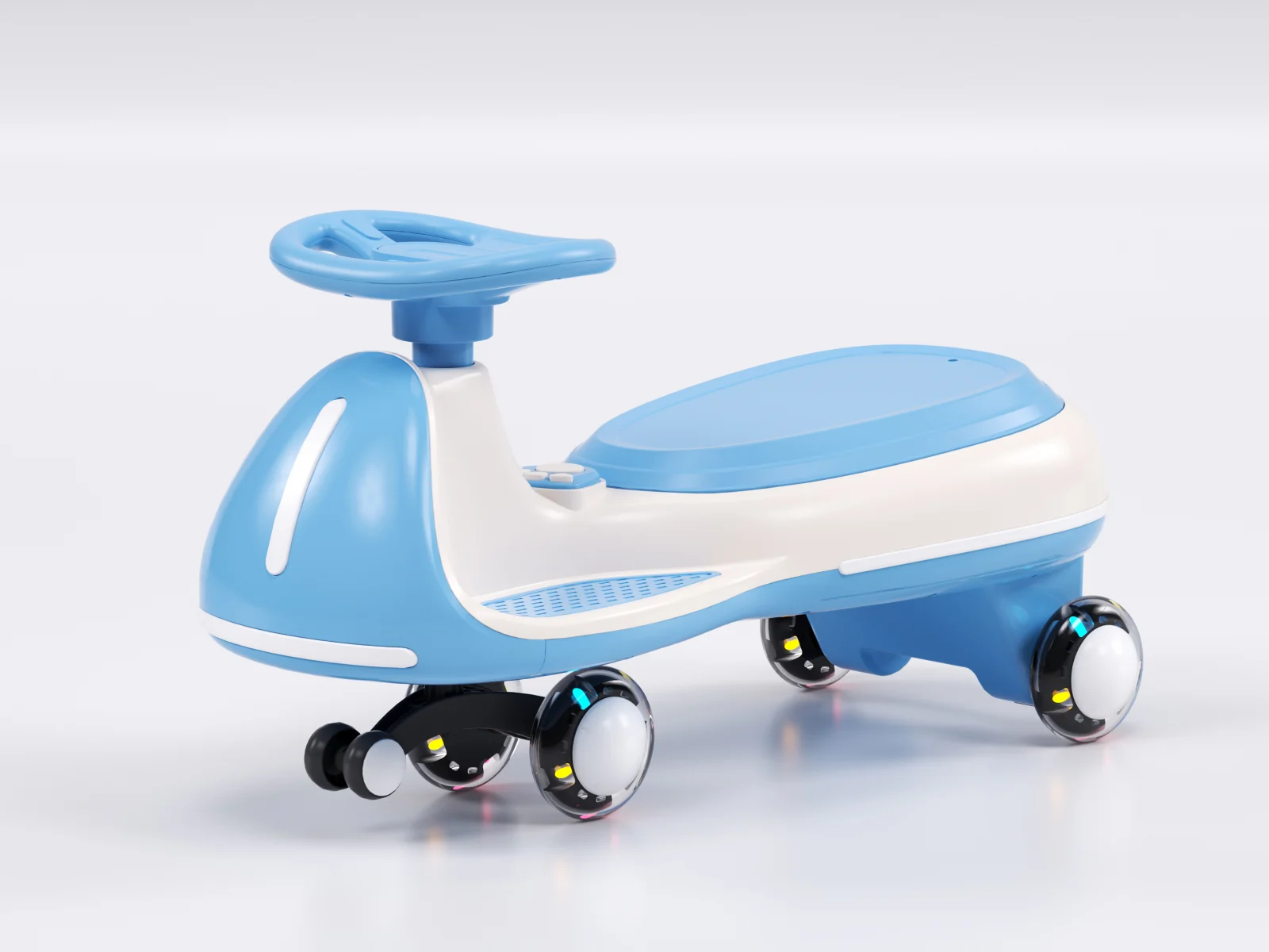 Placa electrica Kinderplay Wiggle CAR 360, pentru copii intre 3 si 7 ani, 12V 90W, albastra