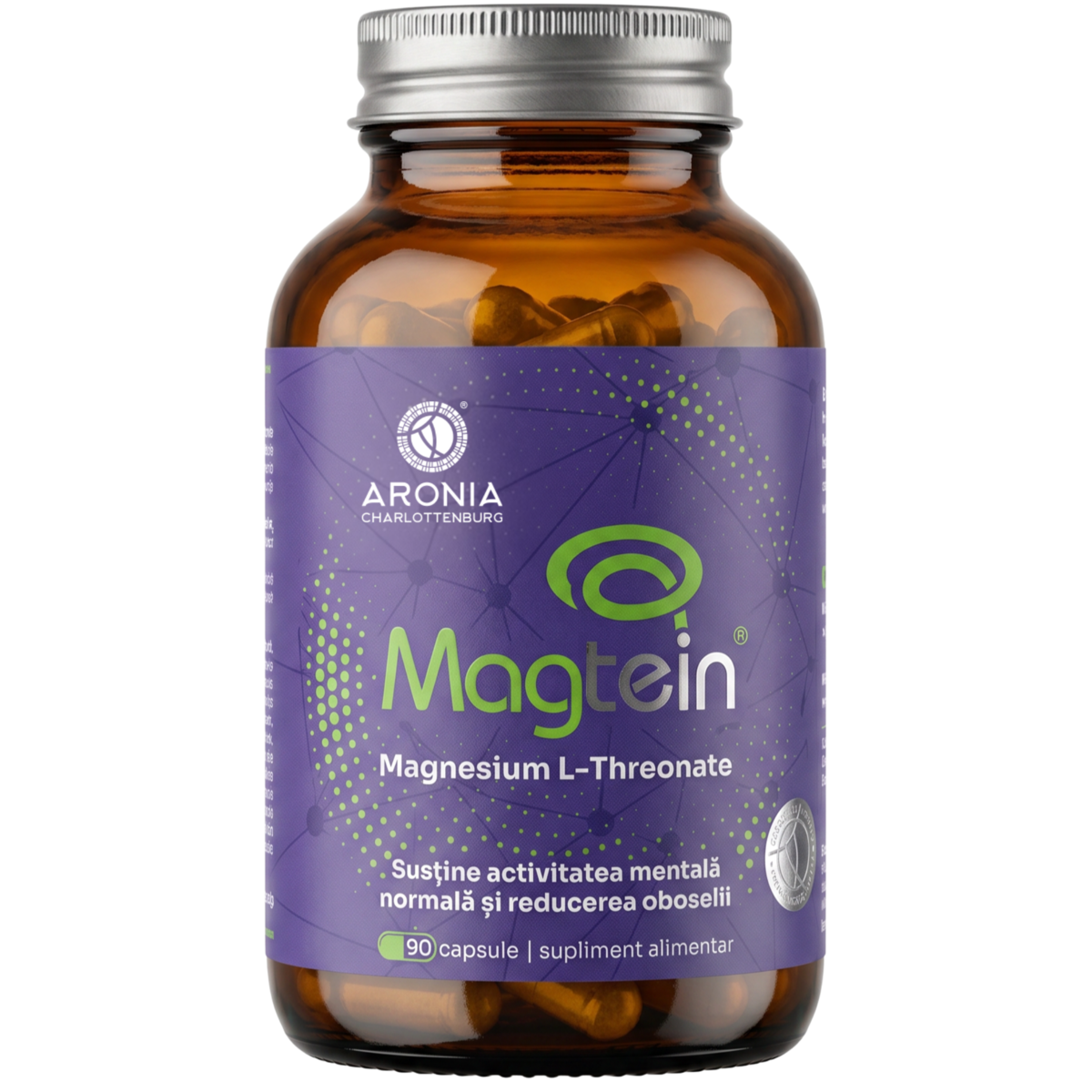 Magtein® Magnesium L-Threonate la 667 mg — 90 capsule cu magneziu patentat, pentru sănătatea creierului și susținerea funcțiilor cognitive