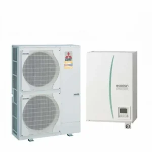 Pompa de caldura Hydrobox aer-apa Mitsubishi Electric Zubadan ERSC-VM2D+PUHZ-SHW112YHA 11,2 kW – compact