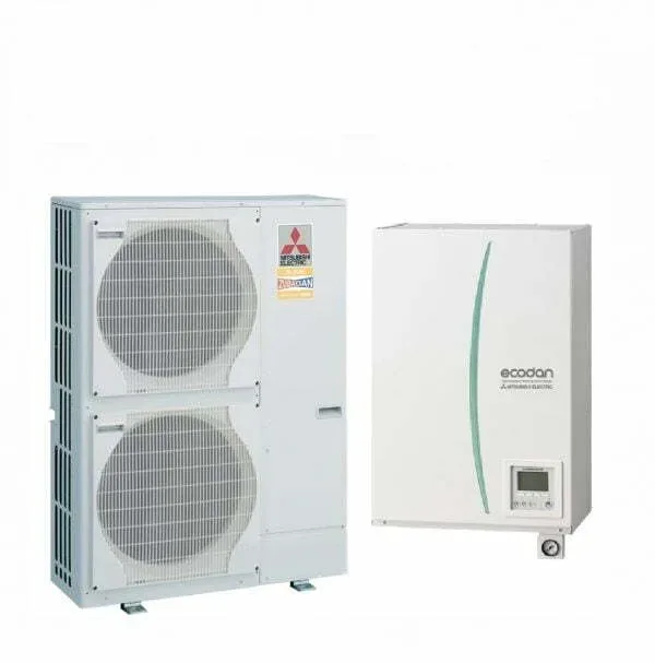 Pompa de caldura Hydrobox aer-apa Mitsubishi Electric Zubadan ERSC-VM2D+PUHZ-SHW112YHA 11,2 kW – compact