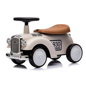 Premergator masinuta Retro Baby pentru copii, 18-30 luni, efecte sonore, alb