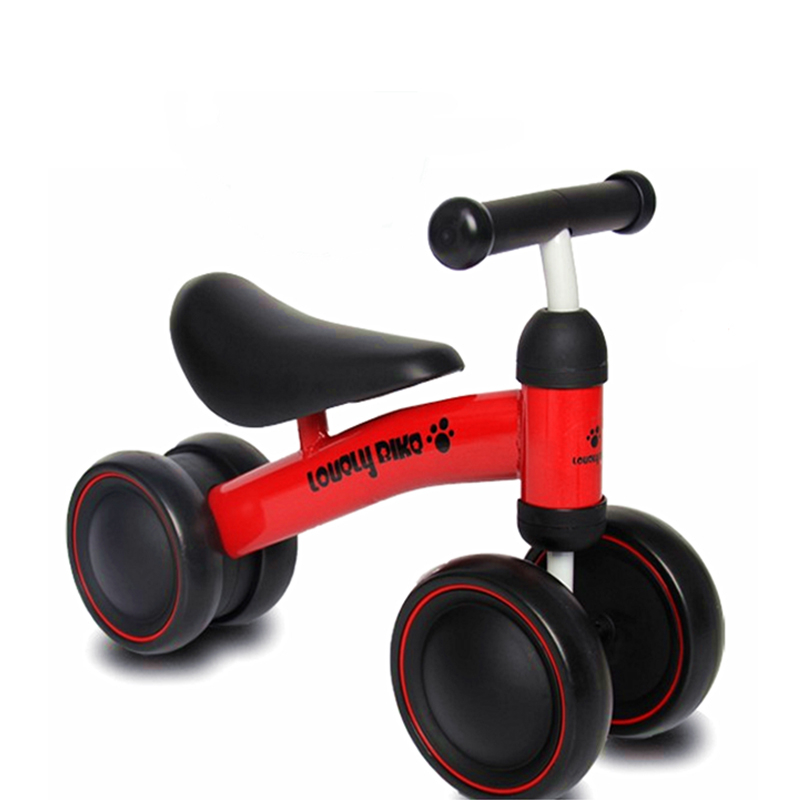 Premergator si bicicleta fara pedale, LoveLy Bike pentru copii 18-30 luni, roti EVA, rosie