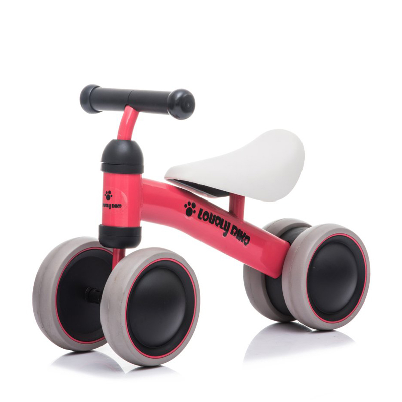 Premergator si bicicleta fara pedale, LoveLy Bike pentru copii 18-30 luni, roti EVA, roz