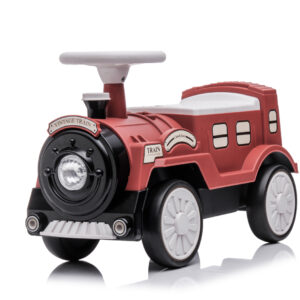 Premergator trenulet, Kinderplay Vintage Train, pentru copii, 18-30 luni, roti EVA, rosu