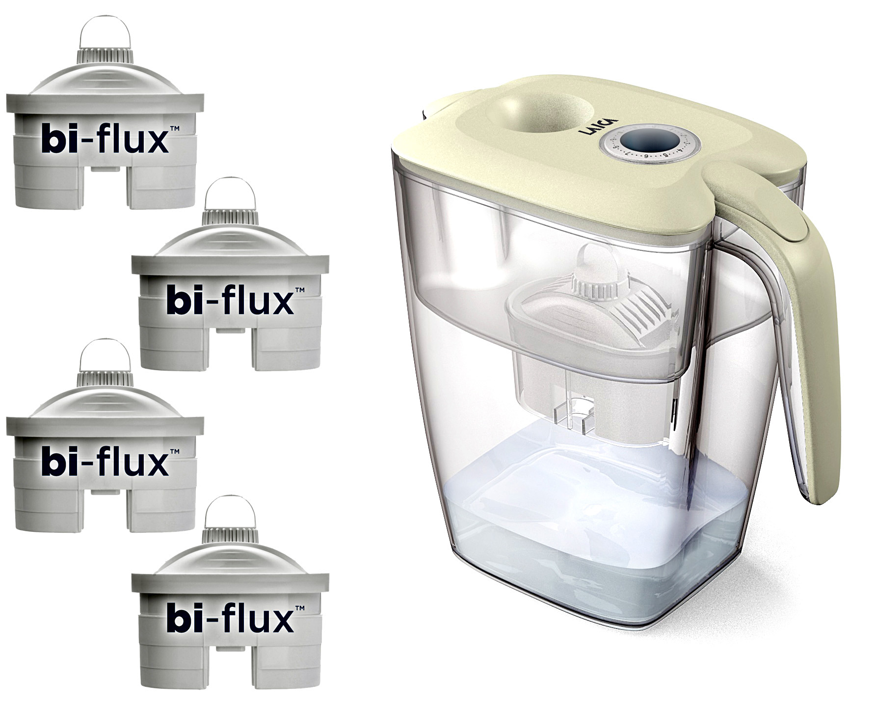 Cana filtranta de apa Laica BIG Roma, 3.7L, + 4 cartuse filtrante