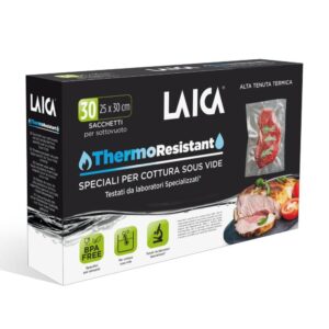 Pungi pentru Sous Vide Laica ThermoResistant TR1000, 25×30 cm, 30 buc.
