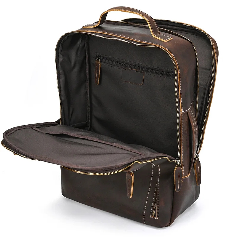 Rucsac pentru barbati, Elsiel GT3318, piele naturala, Maro - Image 2