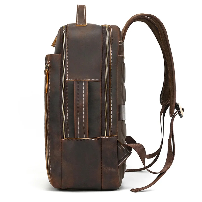 Rucsac pentru barbati, Elsiel GT3318, piele naturala, Maro - Image 3