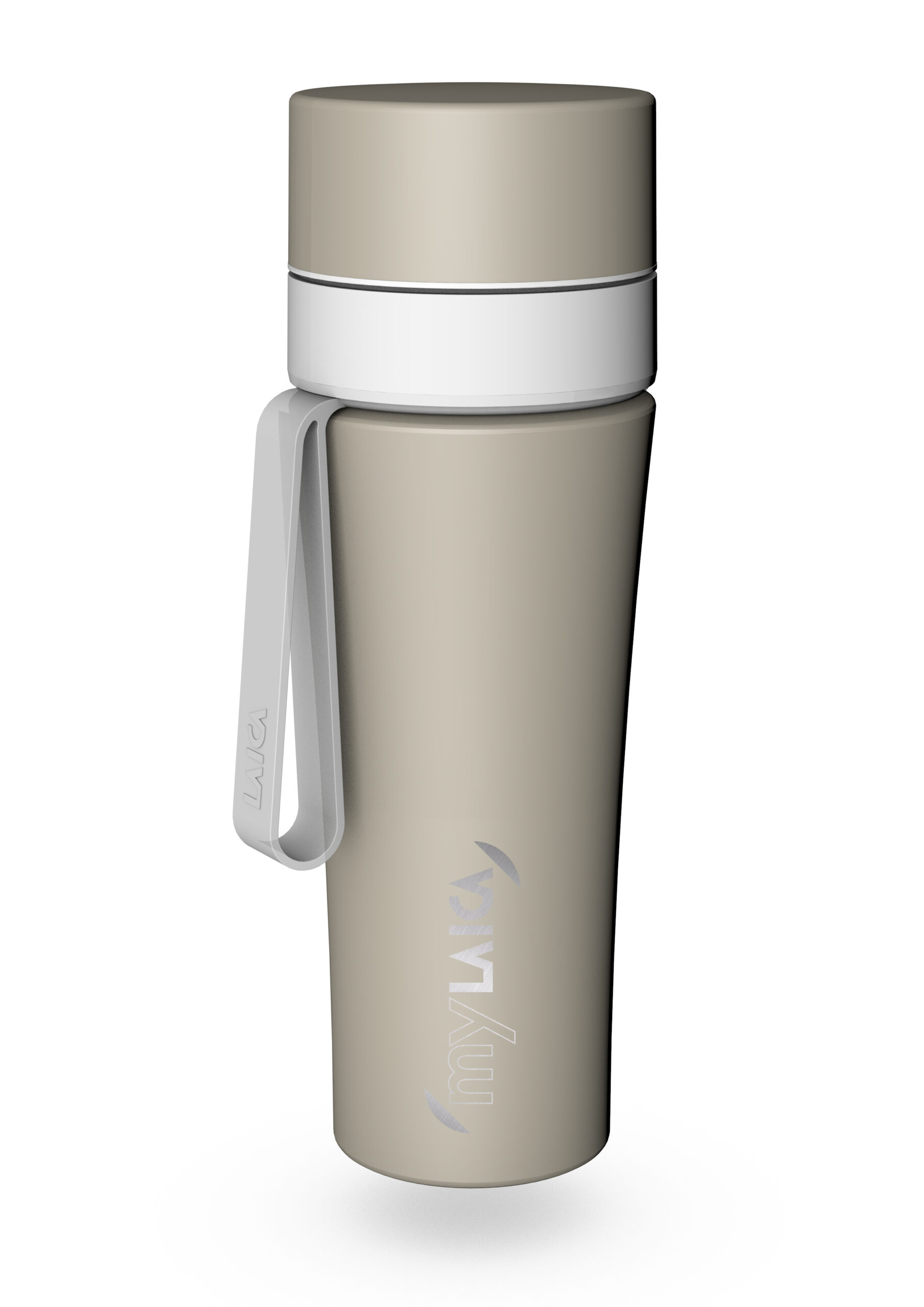 Sticlă filtranta Sport myLaica, Inox, 0,55 litri, portabilă, Gri, filtru Fast Disk
