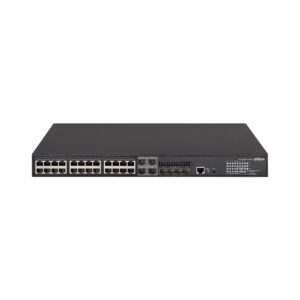 Switch cu 28 porturi Dahua AS5500-24GT4XF-370, MAC 16K, 336 Gbps, cu management, PoE