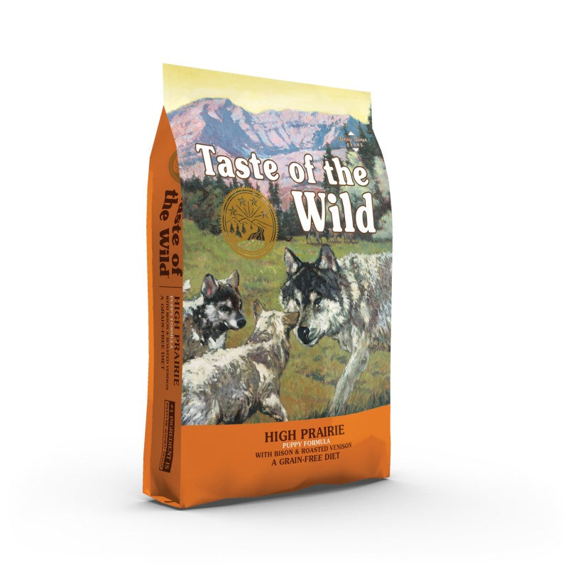 TASTE OF THE WILD High Prairie Puppy, Bizon și Vânat, hrană uscată fără cereale câini junior 12.2kg